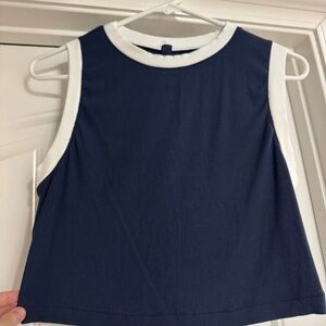 Navy Blue Sleeveless Women's Top